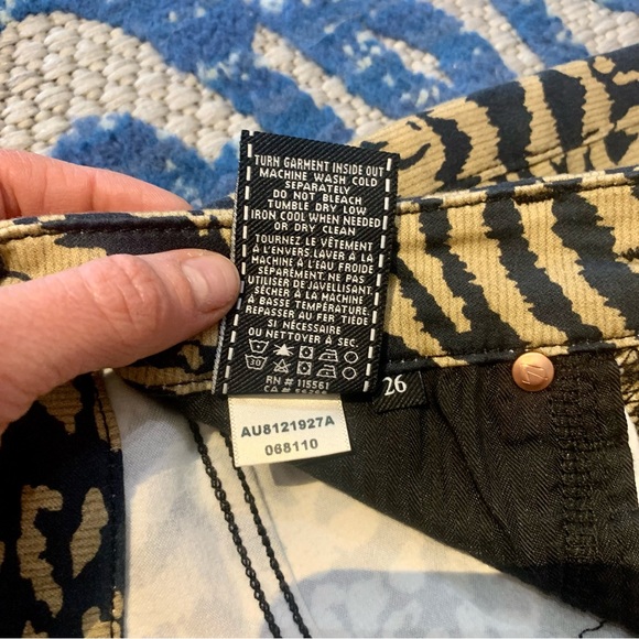 7 for all mankind animal print skinny pants ~ W26/L27 - Picture 9 of 13